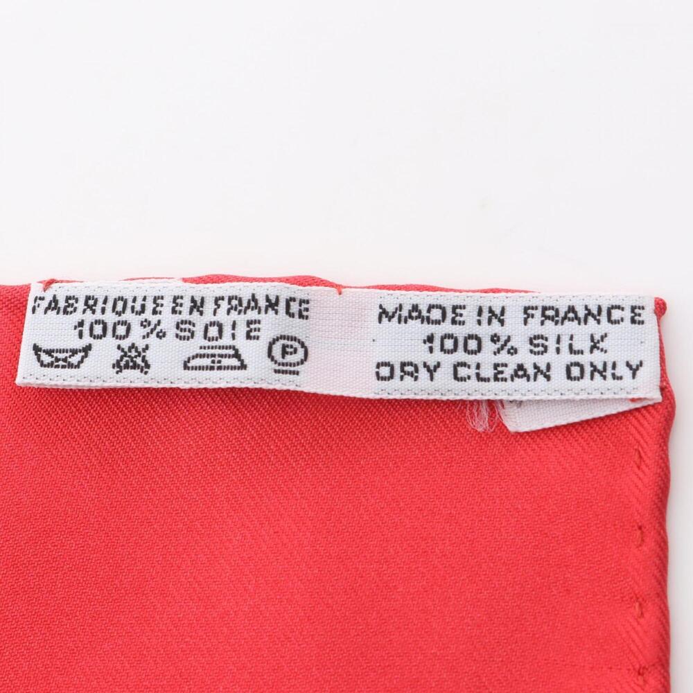 Hermes Carre 90 L'ENTENTE CORDIALE Scarf/Muffler, Silk, Women's, Red/Multicolor - Picture 3 of 5